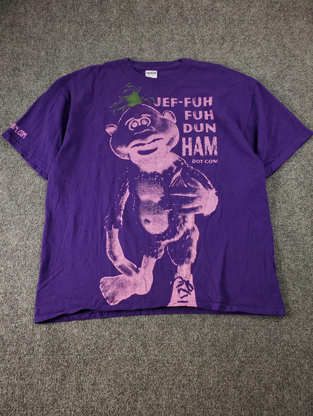 Vintage Jeff Dunham Peanut T Shirt XL Purple Comedian Ventriloquist Puppet